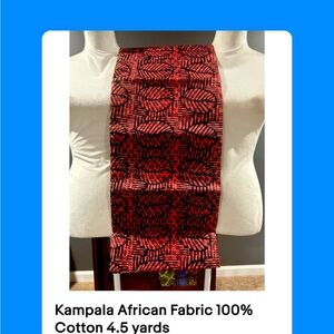 Kampala African Fabric 100% Cotton 4.5 yards